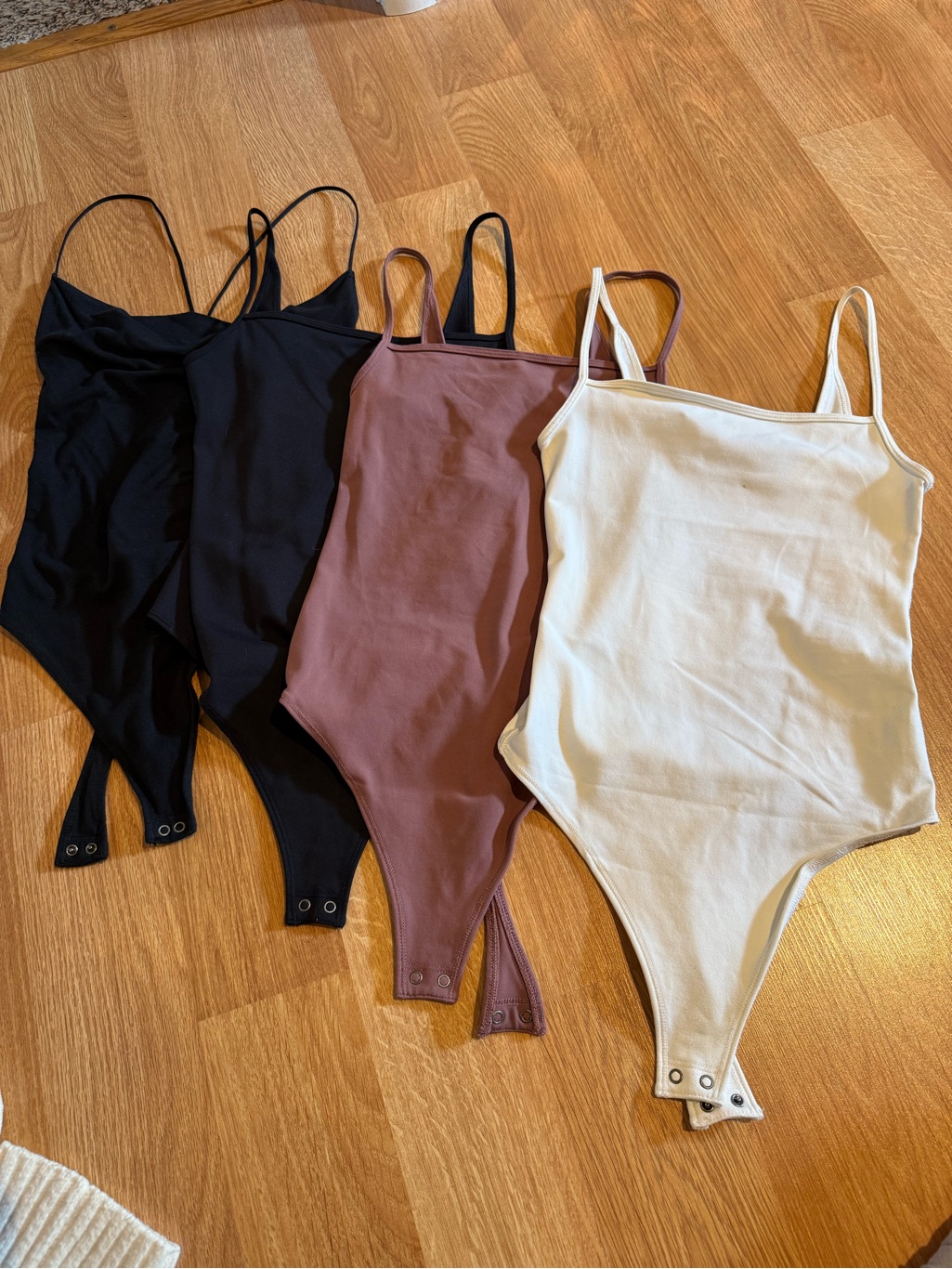Abercrombie Bodysuit Bundle In Black, Mauve, And White